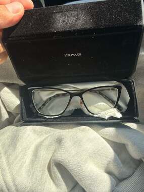 Vera Wang Cat Eye Eyeglasses Black Frame with Case